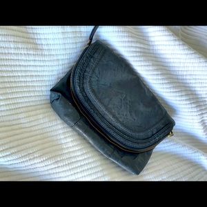 Black Gap handbag. Clutch or gold chain strap